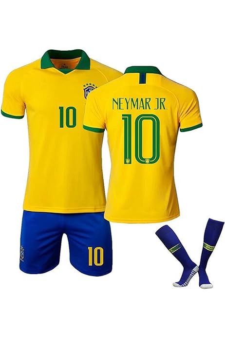 Amazon Co Jp ネイマール19コパ アメリカブラジルホームアンドアウェイ10番レプリカサッカーユニフォームサッカー Tシャツ ショーツジュニアサッカーウェア Size 26 ファッション