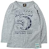 《H28年秋冬物》BOOM TOWNKIDS(ブームタウンキッズ) WANTED スラブ天竺長袖Tシャツ 100cm/杢グレー NO.F-961025
