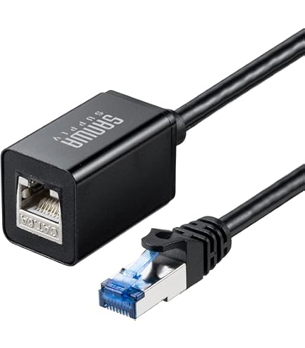 Amazon.co.jp: ハーモネット 延長LANケーブル マグネット付き C6 1m
