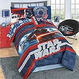 NEW! Modern Star Wars Full Comforter, Sheets, Pillow Cases BONUS Square Pillow Bedding Set and Exclu