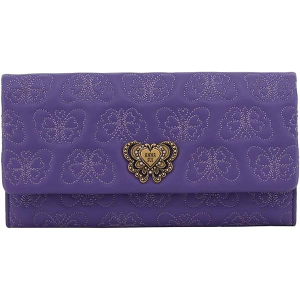 未使用 ANNA SUI アナスイ ノヴァ 長財布 パープル 花柄 がま口 財布 ANNA SUI アナスイ ANNASUI 長財布 ノヴァ 口金長財布 : Grand