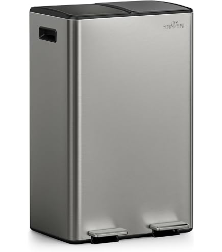 Amazon｜ゴミ箱 2段式3分別 縦型 合計60L ペダル式ダストボックス