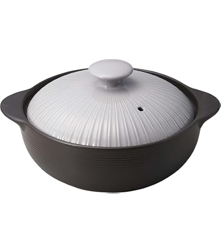 Amazon｜萬古焼 セラミック加工 IH対応 土鍋 7号 1-2人用 染付唐草