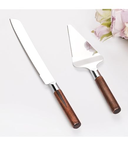 thumbnail image 2 of Tiokin Cake Pie Server Set Of 2 - Stainless Steel Pizza Cutter With Serrated Edge 9 Inch 2 of 9