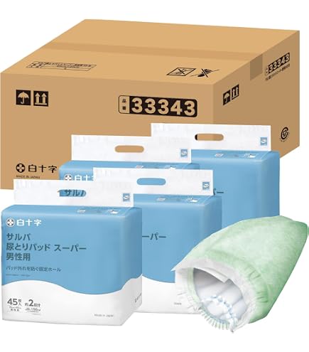 Amazon.co.jp: サルバ 白十字 尿とりパッド あて楽 スーパーワイド長