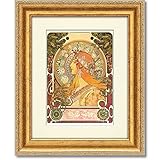風景専門店(R)のあゆわら アルフォンスミュシャ[名画]額付きポスター/ゾディアックユーパワーAM-02008ギフトインテリア通販