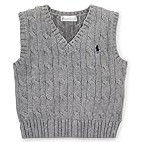 Ralph Lauren(ラルフローレン) ワンポイントコットンベスト(Gray) 9M(6-9ヶ月) [並行輸入品]