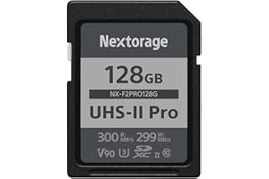 Nextorage ネクストレージ 国内メーカー 128GB UHS-II V90 SDXCメモリーカード F2PROシリーズ pSLC 4K 8K 最大読み出し速度300MB/s 最大書き込み速度299MB/s メーカー5年保証 NX-F2PRO1