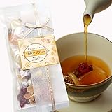 大地の生菓 フルーツティー 4袋入 食べられるフルーツティー 6種類のドライフルーツ 紅茶 ティーバッグ 母の日 ギフト プレゼント 贈り物 リボン付パッケージ