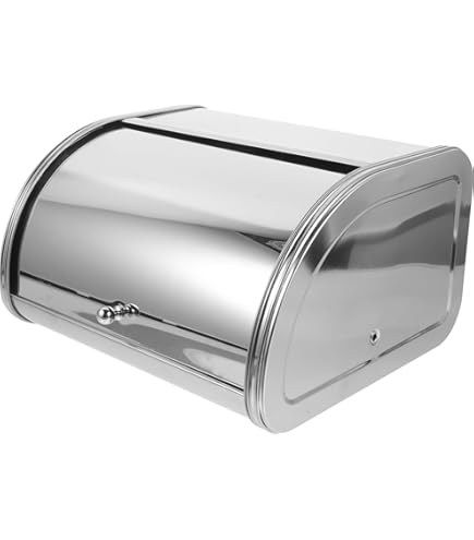 thumbnail image 2 of HILFA Stainless Steel Bread Box With Roll-Up Lid - 17.5x11.5x7.5 Inch Counter Storage 2 of 11