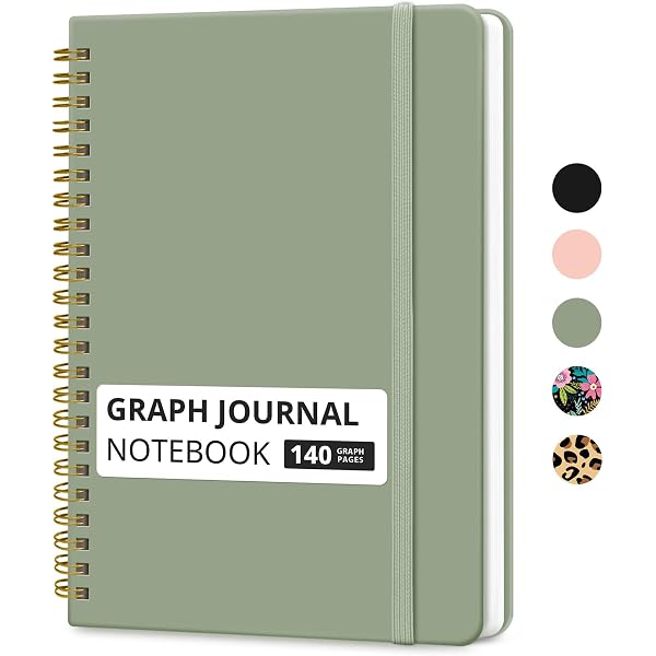 Travel Notebook Graph A5 Grid Notebook 3 Pack - A5 Graph Grid Spiral Notebook With 480 Pages ...