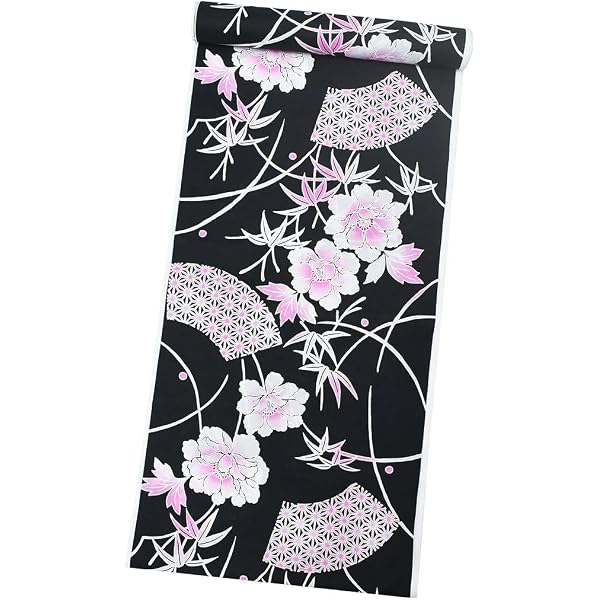 Amazon.co.jp: 浴衣 反物 女性用 芸艸堂 UNSODO 日本製 綿 紅梅織り