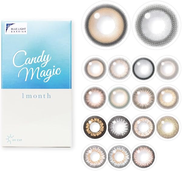 【Official Store Exclusive】Candymagic 1month Candymagic One Month【1 Piece per Box (for One Eye)】Date Brown PWR: ±0.00 DIA: 14.5mm【No Prescription】 - 1