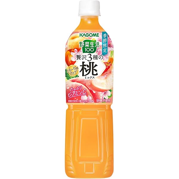 Amazon.co.jp: カゴメ 野菜生活100 贅沢3種の桃ミックス720ml×15