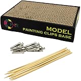 BENECOM(ベネカン) プラモデル塗装セット パーツスタンド1点 クリップ式 塗装棒50本 ペイント エアブラシ