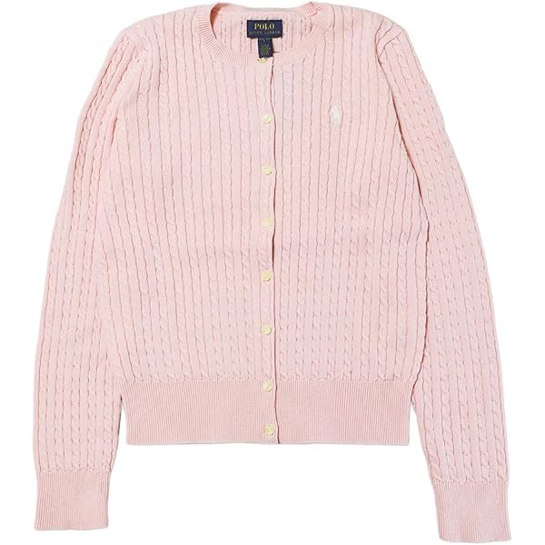 正規品 ポロラルフローレン ケーブルニットカーディガン (ピンク・Sサイズ) 中古・古着通販】POLO RALPH LAUREN (ポロ・ラルフローレン