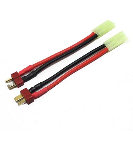 OliRC Deans To Tamiya Adapter Cable - 3 Pack, 12 Gauge, 4 Inch Wire For RC Battery & ESC Connection