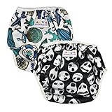 ALVABABY ベビー 再利用可能 スイムパンツ 防水 スイム布 経済的 おむつ 多用途 水着 2枚セット SW06-132-JP