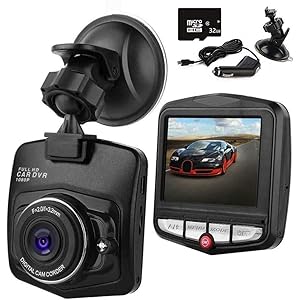 【2020最新版・超暗視型ドラレコ32GB SDカード付き】 ドライブレコーダー 32GB SDカード付き 170度広角 360度回転 駐車監視 常時録画 操作簡単 暗視機能 動体検知 上書き録画 G-sensor HDR/WDR技術 ドラレコ LED信号機対策 日本語説明書付き