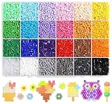 アイロンビーズ 24色セット 2.6mm 約12000粒 DIY手芸 作成キット 誕生日プレゼント (A)