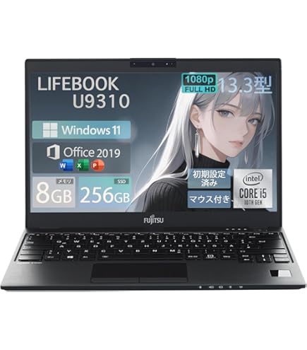 日本製 10世代 i5 8G 256G Fujitsu LIFEBOOK U ノートパソコン タブレット U9310X/D Red LTE 10世代i5
