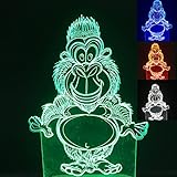 3d MonkeyナイトライトテーブルデスクOptical Illusionランプ7色変更ライトLEDテーブルランプXmasホームLove Brithday子供キッズ装飾おもちゃギフト