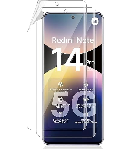 Amazon | Redmi Note 14 Pro 5G フィルム【ガイド枠付き·指紋認証対応