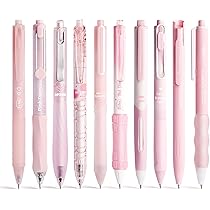 Doraking 5-Pack Black Gel Ink Pens - 0.38mm & 0.5mm Fine Point Smooth Writing Pens