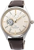 Orient Star RK-AT0201G Men's Automatic Watch, Classic Semi-skeleton, Mechanical, Made in Japan, Open Heart, Ivory, champagne 