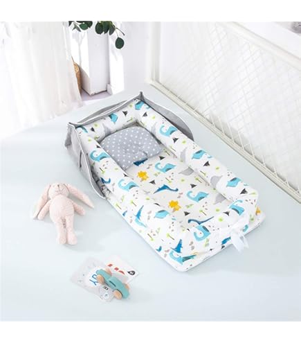 Amazon | Luddy ベビーベッド 新生児 枕付き ベッドインベッド