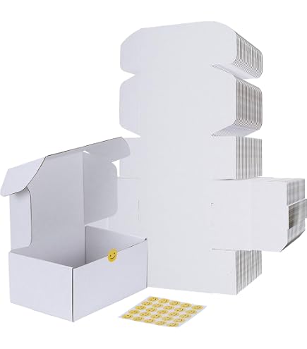 TryDrem 9x6x4 Inch Shipping Boxes - 30 Pack White Cardboard Mailer Boxes, 44 ECT, For Small Business & Mailing