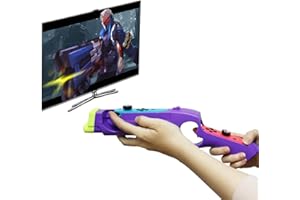 スプラトゥーン2/3専用 ゲームガン スイッチ Joy-conハンドル スプラトゥーン3 シューティングゲームガン 没入感体験 Switchのシューティングゲーム用に設計 臨場感が楽しめる (パープル)