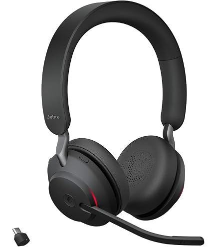 Jabra Evolve 2 75 MS USB-C ワイヤレスヘッドセット Jabra Evolve2 65 MS Wireless Headphones with Link380c, Stereo