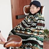 DORACO こども乗せ 自転車専用 ブランケット　防寒　マジックテープで簡単装着　安心の日本製 (ネイティブグリーン)