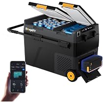 バッテリー付き　アプリ対応　BougeRV ポータブル冷蔵庫 車載冷蔵冷凍庫 Amazon.co.jp: 【リン酸鉄バッテリー内蔵可能・専用バッテリー 1 個