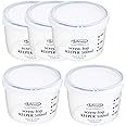 Iwasaki Industrial LSX309 Antibacterial Round Storage Container, Screw Top Keeper, Shallow Type, Clear, 16.9 gal (500 L), Set of 5