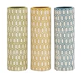 Deco 79 92065 Ceramic Vase, 3 Assorted, 5 by 14' [並行輸入品]