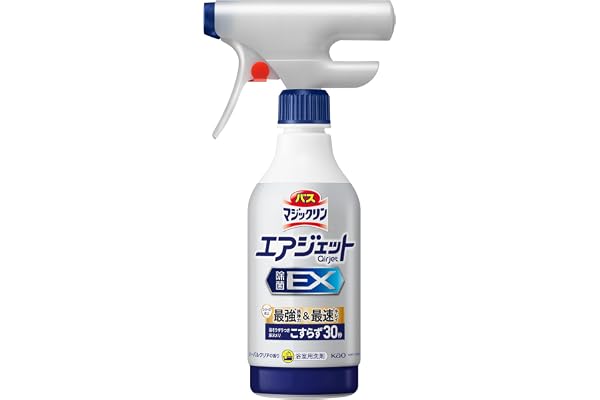 バスマジックリン エアジェット除菌EX お風呂 洗剤 浴そうザラつき・床ヌメリこすらず30秒でキュッ! ハーバルクリアの香り 本体390ml