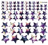 3D Stars Starry Night Wall Stickers Wall Decal Vinyl for Living Room Bedroom House Family Room Decor