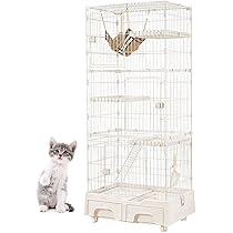 Amazon.co.jp: MEGANEKO 猫ケージ 3段 猫 ケージ トイレ付き キャット