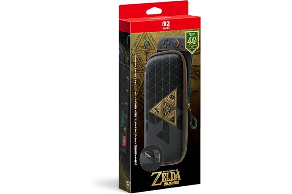 【任天堂純正品】Nintendo Switch 2 キャリングケース ゼルダの伝説 40周年 アニバーサリーエディション（画面保護シート付き） 【Amazon.co.jp限定】 特典 Nintendo Switch 2 ロゴデザインステッカー 同梱