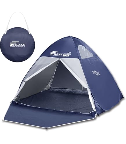 Amazon | FIELDOOR フルクローズサンシェードテント 両面開閉式 【幅