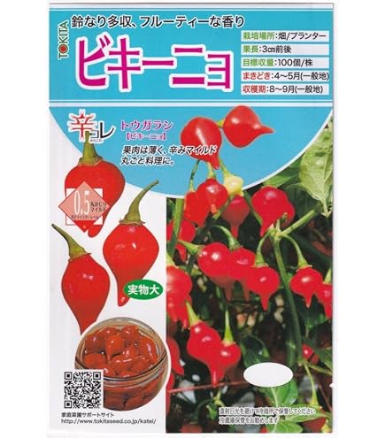 Amazon.co.jp: トウガラシ種子 ビキーニョ (イエロー, 種子30粒入り 
