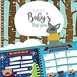 Baby's First Year Memory Book With 12 Milestone Stickers, Boys Winter Edition by Unconditional Rosie