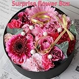 フラワーボックス　生花 ピンク 誕生日プレゼント 記念日 送別　お見舞い