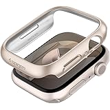 【Spigen】 Apple Watch ケース 41mm 【 Series 9 / 8 / 7 対応 】 落下 衝撃 吸収 簡易着脱 超薄型 シンプル スリム 軽量 保護カバー アップルウォッチケース シン・フィット ACS04185 (スターライ