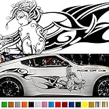 Amazon 和柄ジャパンスタイルカーステッカー227 バイナルグラフィック車ワイルドスピード系カスタム ブラック 色変更可 ステッカー デカール 車 バイク