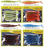 ワーム シャッドテール ソフトルアー 10cm 9.7g 20本 4色