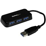 StarTech.com 4ポート SuperSpeed USB3.0ハブ ポータブルミニUSB Hub ブラック ST4300MINU3B