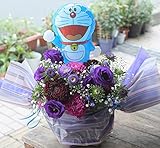 ドラえもん バルーンフラワー ブルー パープル 系 サプライズ ギフト